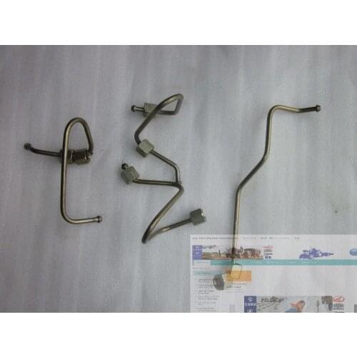 Set of high pressure fuel pipes (hard lines set) for Laidong KM4L22T swirl type engine, part number