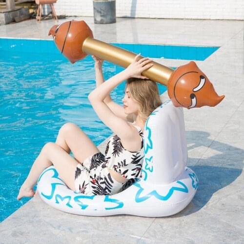 Inflatable Floating Swimming Pool Toy Toilet Shaped Attractive PVC Stable Safety Water Sports Lounger Chair Mat for Adults