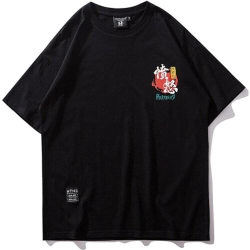 New Summer Hip Hop T-Shirt Couple Short Sleeve Summer Wear Personality Printing Cotton T-shirts Harajuku Style