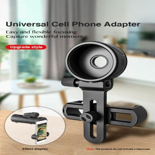 Upgrade Universal Cell Phone Adapter Bracket Clip Mount Soft Rubber Material For Binocular Monocular Spotting Scope Telescope