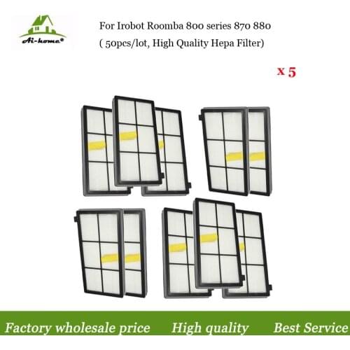 Wholesale 50pcs/lot, High Quality Hepa Filter For iRobot Roomba 800 Series 870 880 Vacuum Robots Replacements Parts