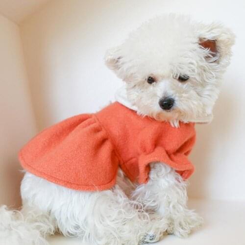 Autumn Puppy Skirt Flower Design Washable Pet Clothing Dog Winter Princess Dress Pet Two-legged Dress Puppy Costume