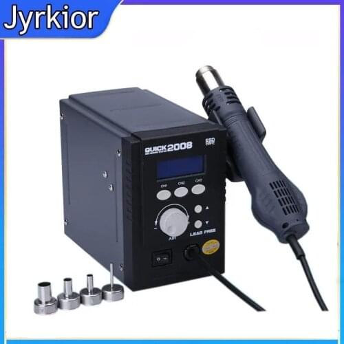 QUICK 2008 Rework Station ESD Digital Display Heat Air Device Heater Welding Blower 220V 120L/min 100-500