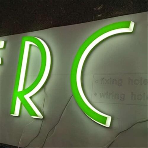 Attractive Free Design Acrylic Side Lit and Front Lit 3D Led Letter Face Luminous Signage for Decoration