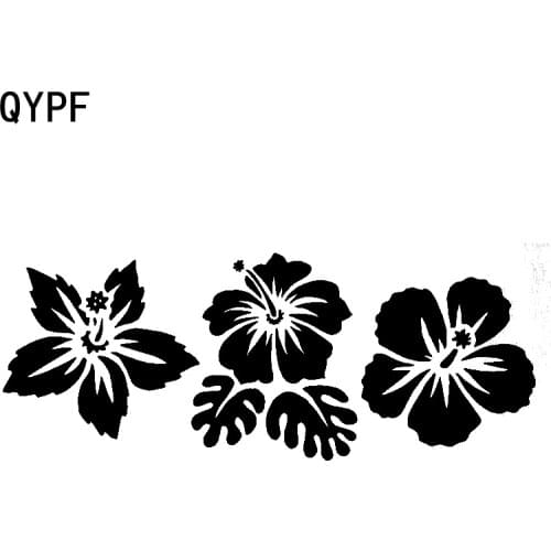 QYPF 18cm*7.1cm Various Small Beautiful Flowers And Green Leaf Vinyl Decal Unusual Car Art Sticker C18-0593