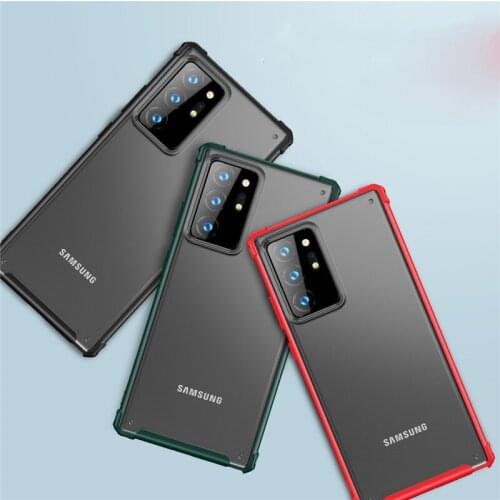 Luxury Anti-Fingerprint Phone Case For Samsung Galaxy Note 20 Plus Hard PC Translucent Matte Cover For Galaxy Note 20 Pro Case