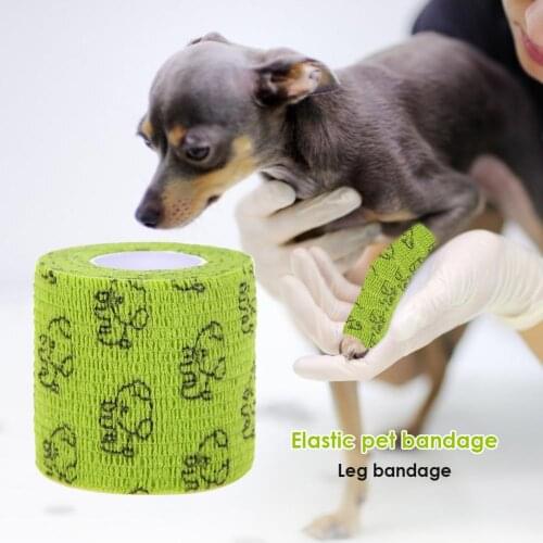 Self-adhesive Elastic Bandage for Pet Dog Cat Bandage Leg Cover Protector Strap Medical Bandage Non-woven Cohesive Bandage