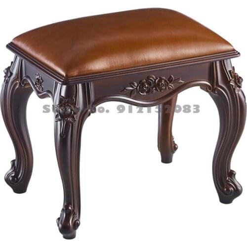 Guzheng piano stool single European dressing table stool American makeup chair Chinese classical household small square stool ro