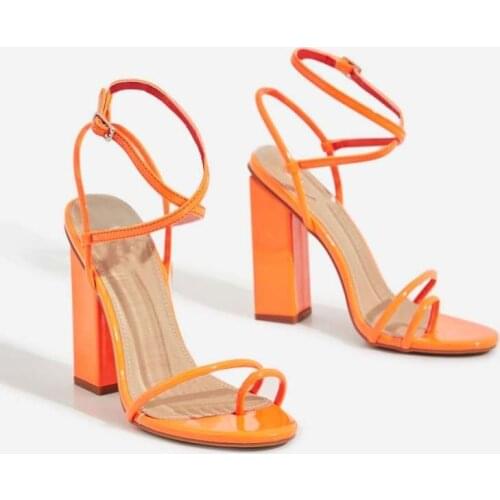 INS hot Sell New Summer Fashion High Heel Sandals Square Heels Open Toe Dress Office Comfortable Party Wedding Shoes Women