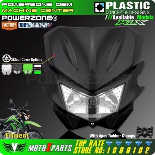 Powerzone Motorcycle Universal Headlight Fit IRBIS TTR250 KLX150 125 250 KAYO T4 T6 Pit Pro Dirt Bike Motocross