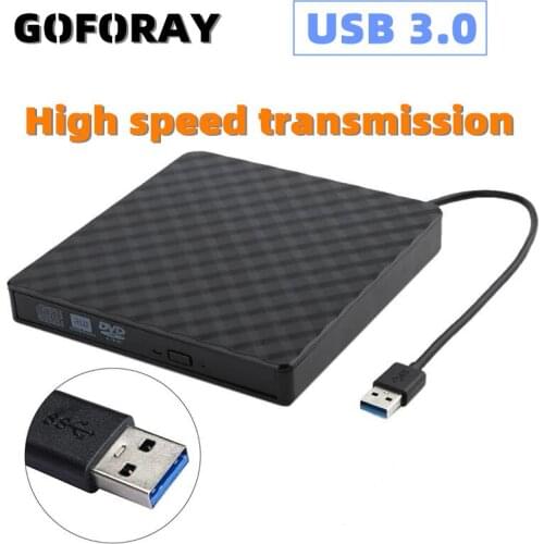 GOFORAY USB 3.0 External DVD Burner Writer Recorder DVD RW Optical Drive CD/DVD ROM Player MAC OS Windows XP/7/8/10 ABS