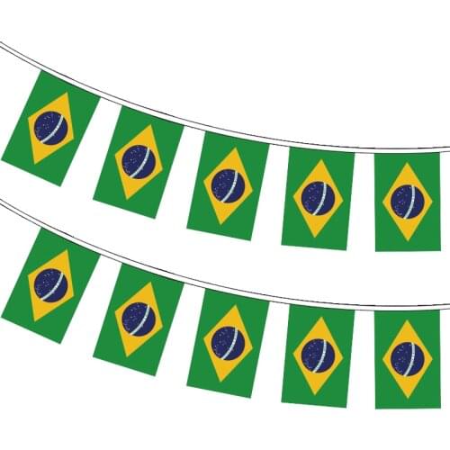 Xvggdg 20pcs/set Brazil bunting flags Pennant String Banner Buntings Festival Party Holiday