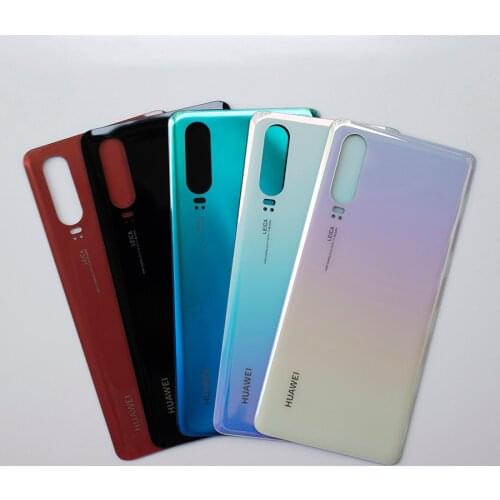 50pcs/lot p30 Back glass Cover For Huawei P30 ,Back Door Replacement Hard Glass Battery Case, Rear Housing Cover + Adhesive