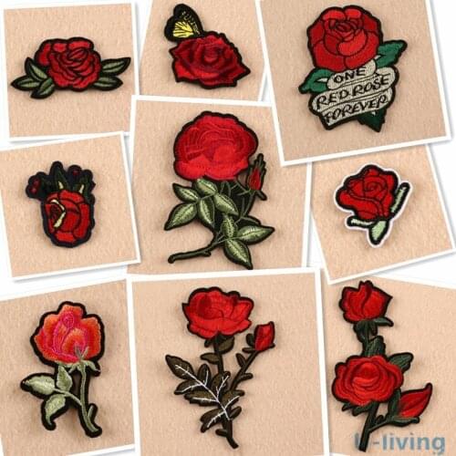 1pcs Mix Flowers Patches for Clothing Iron on Embroidered Sew Applique Cute Patch Fabric Badge Garment DIY Apparel Accessories