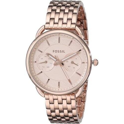 Fossil Womens Watch Tailor Multifunction Rose-Tone Stainless Steel Watch Luxury Brand Ladies Wrist Watches ES3713