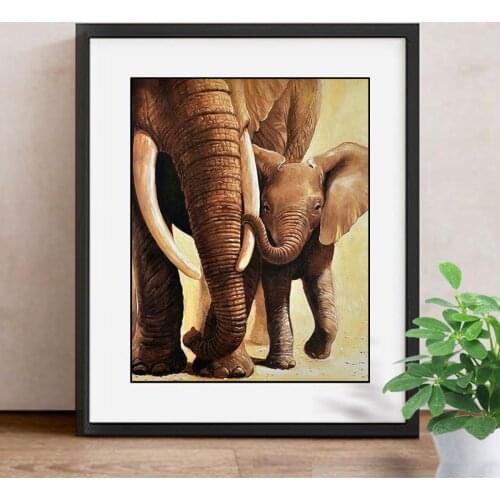 Animals DIY Diamond Painting Elephant Diamond Embroidery Decoration Home Full Square/Round Drill Diamond Embroidery