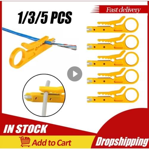 1/3/5 Pcs Cable Wire Stripper Cutter Mini Crimper Pliers Portable Wire Stripper Knife Multi-function Stripper Tool Crimping Tool