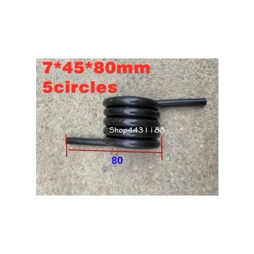 1pcs 7*45*80mm*5circles, 180degree ,Left Rotation Wire Steel spring Torsion spring Heteromorphic spring Rotating spring