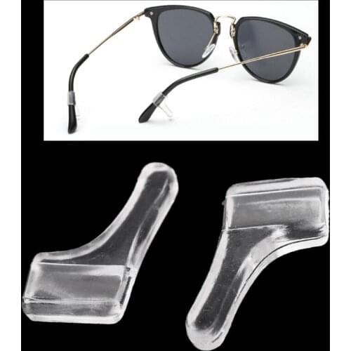 10 Pairs Transparent Ear Hooks Glasses Leg Non Slip PVC Holder Temple Tip Soft Non-slip