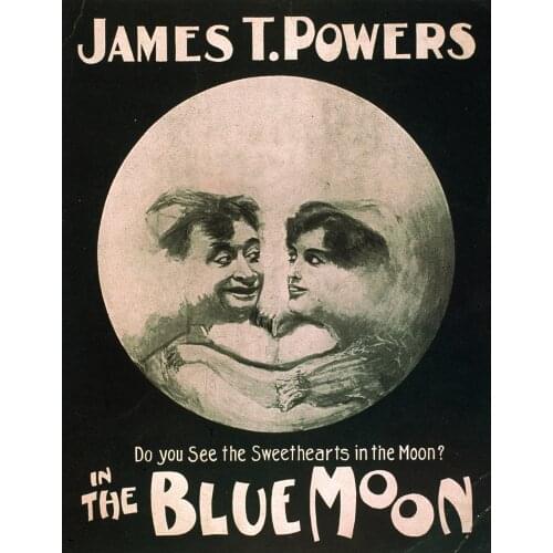 400X300MM Blue-Moon-Philip-Schermerhorn-1906 jumbo fridge magnet SFM-0182 Bigger is Better Jumbo Magnets