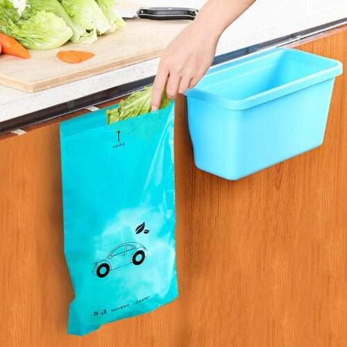 5pcs Kitchen Garbage Bag Disposable Self-Adhesive Car Rubbish Bag Storage Trash Biodegradable Trash Holder Hanging Trash Bag