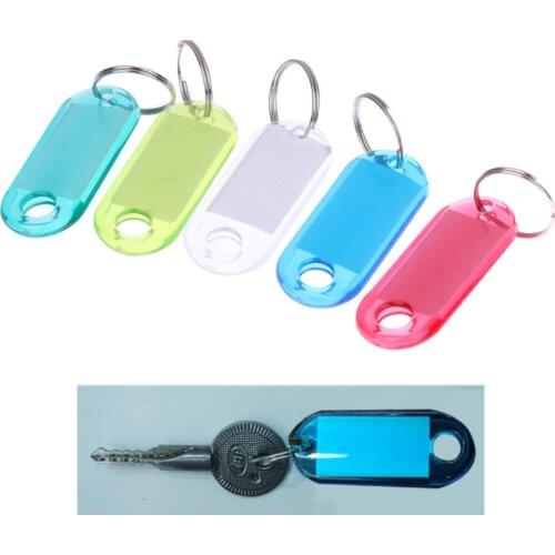 60Pcs Plastic Tags Luggage ID Bag Label Key Card Tags Mixed Colorful Keychain Shell Alloy Key Ring Sewing Accessories