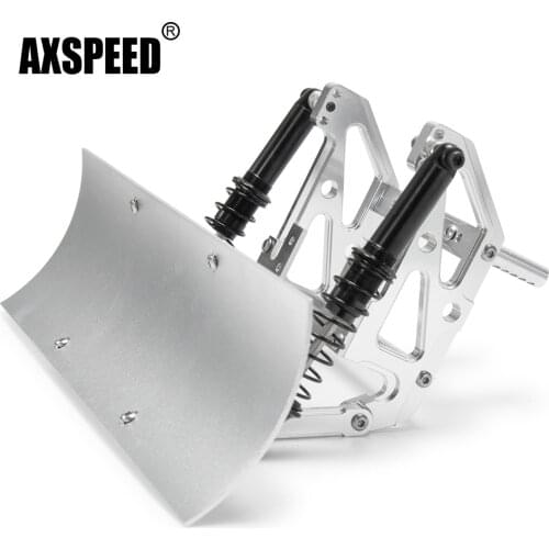 AXSPEED RC Car Blade Snow Plow Metal Snow Shovel for Axial SCX10 II 90046 90047 90028 90027 Traxxas TRX-4 1/10 RC Crawler Parts