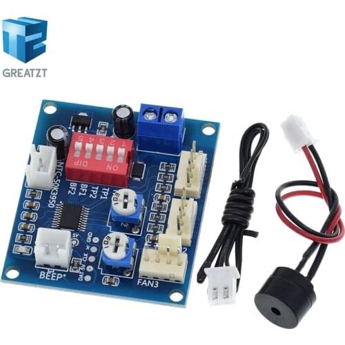 DC 12V 5A PWM PC CPU Fan Temperature Control Speed Controller Module Buzzer High-Temp Alarm NTC B 3950 Thermistor 50K