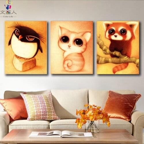 DIY colorings pictures by numbers with colors Retro Big eye animal Toucan picture drawing painting by numbers framed Home