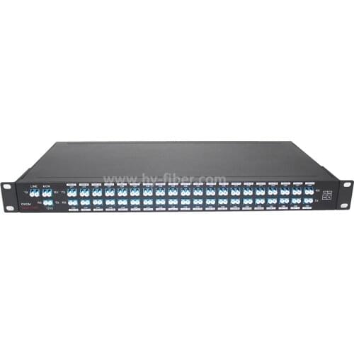 DWDM Mux and Demux 100G 40 Channels Tx/Rx C21-C60 Dual Fiber FMU 1U Rack Mount, LC/UPC