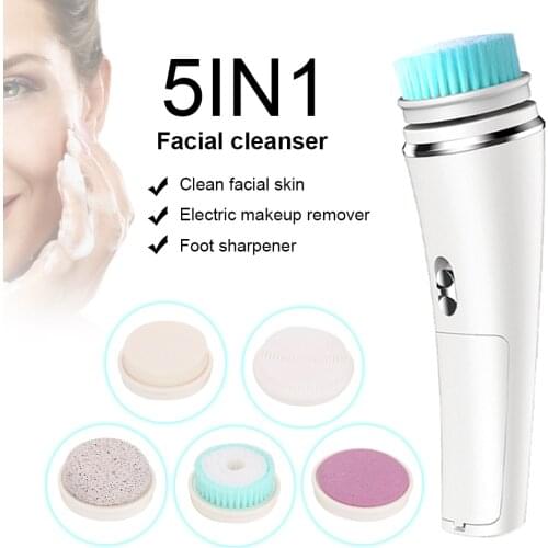 Electric Silicone Facial Cleansing Brush Sonic Face Cleaner Deep Pore Cleaning Skin Massager Mini Face Cleansing Washing Brush10