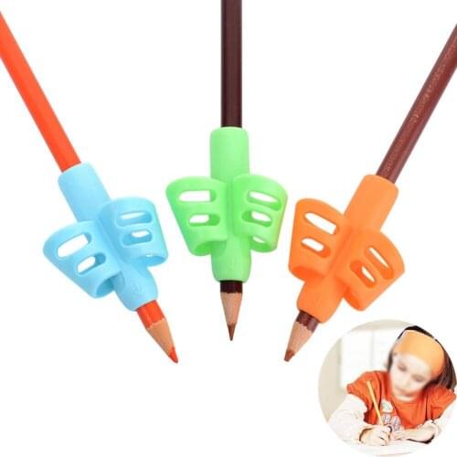 1PC Children Writing Pencil Holder Kids Learning Practise Silicone Pen Aid Grip Posture Correction Device for Students School