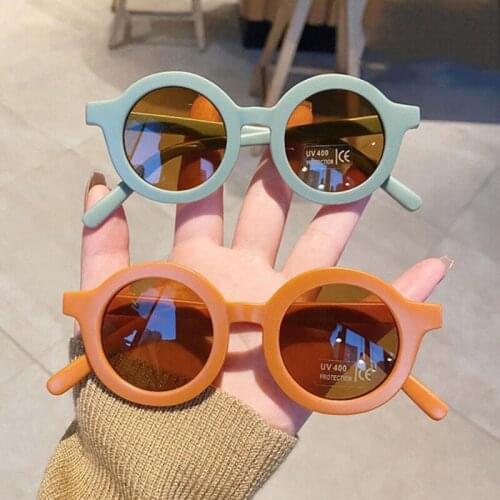 Fashion Childrens Sunglasses Boys Girls Vintage Round Solid Color Sun Glasses Classic Colorful Uv Protection Kids Eyewear
