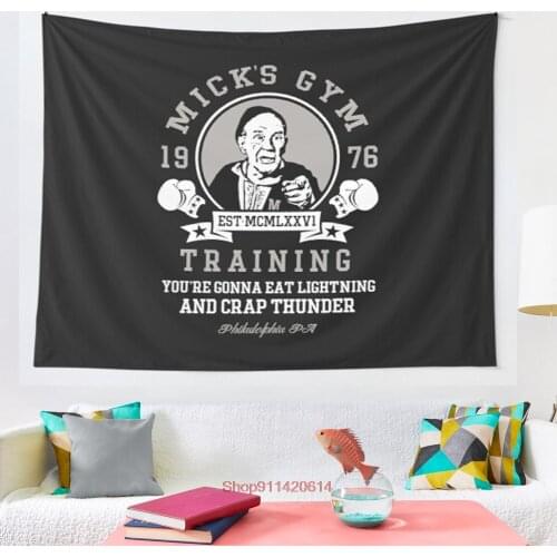 Mick s Gym tapestry Wall Hanging Bedspread Wall Art Bedding Curtain Throw Sheet Furniture Comfort Sporting Events