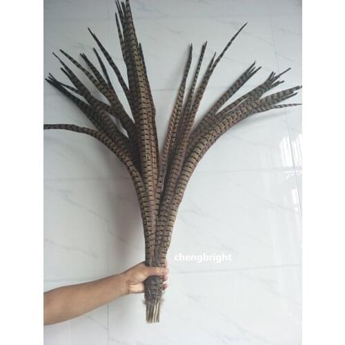 Wholesale 50pcs natural pheasant feathers 90-100cm/36-40inch Decorative diy Stage performance Carnival wedding Accessories