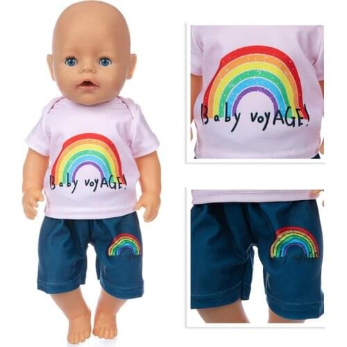 New Cowboy Clothes Fit 17 inch 43cm Doll Clothes Born Baby Doll Clothes dress For Baby Birthday Festival Gift