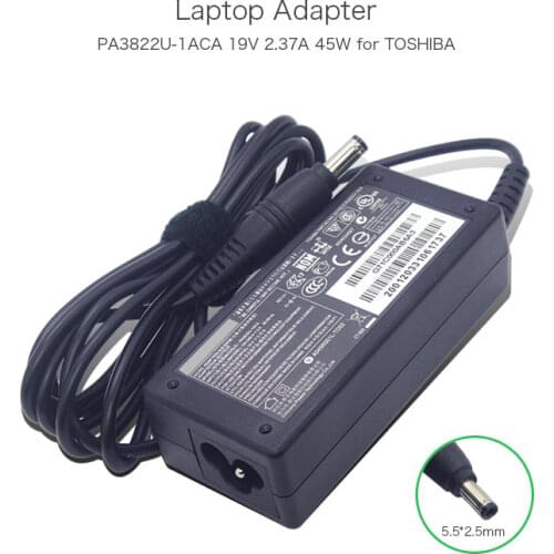 New Genuine 19V 2.37A 45W Laptop Charger for Toshiba PA3822U-1ACA PA3822E-1AC3 Satellite P845T Satellite U940 U920t Ultrabook