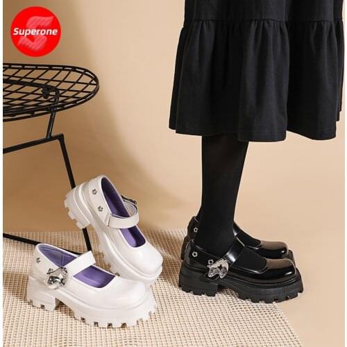 Lolita Shoes Women Japanese Mary Jane Shoes Women Vintage Girls Students JK Uniform High Heel Platform Shoes Cosplay Plus Size