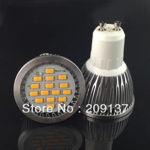 50PCS wholesale energy saving 7W SMD 5630 GU10 LED Spotlight lamp 85-265V