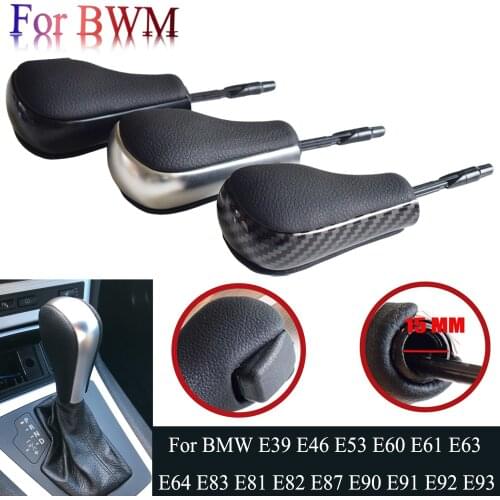 Black/Silver/Carbon For BMW E46 E60 E39 E83 E53 E61 3 5 7 X Series Auto Styling Automatic vehicles Gear Shift Knob Stick Lever