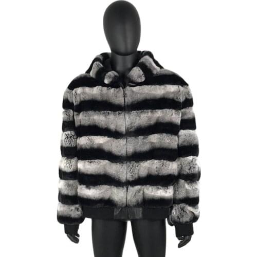 Fur Coat Men Fur Jacket 2021 Winter Fashion Outwear Hooded Real Rex rabbit Fur Coat Furry Outfits Free Shipping
