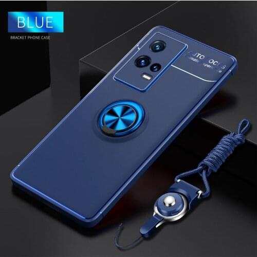 Luxury Silicone case For VIVO IQOO 8 Pro 7 5 vivo X70 X60 Pro Y73 5G V21e V21 Y51 Y31 V20 Y20 case With Strip Cover Finger Ring