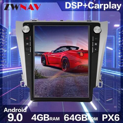 Vertical screen Tesla Style Android 9.0 Car multimedia Player For Toyota Camry 2012-2016 GPS Audio radio tape recorder head unit