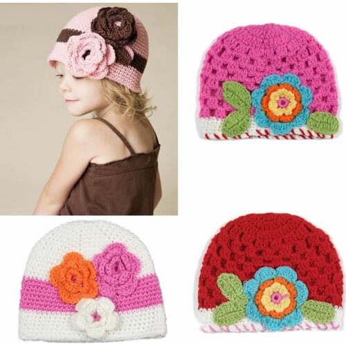 Newborn Baby Bebe Girl Toddler Boy Fashion Crochet Knit Warm Cat Bucket Cap Bebe Beanie Children Hats Caps Headwear Bonnets