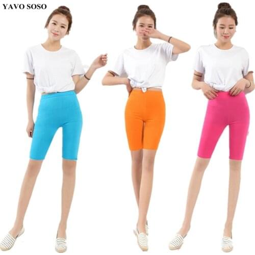 YAVO SOSO Women leggings Summer style Modal big size Plus size 5XL candy color 11 colors womens Knee Length pants