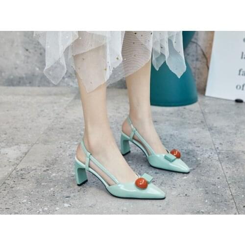 Sandalias mujer 2021 female sandals Korean fashion pointed high heels sexy sweet shallow Womens shoes