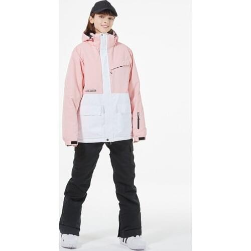 Womens Ski suit Snowboarding Jacket + Ski Pants winter outdoor thermal Ski Jacket and Ski Trousers waterproof Windproof Parka