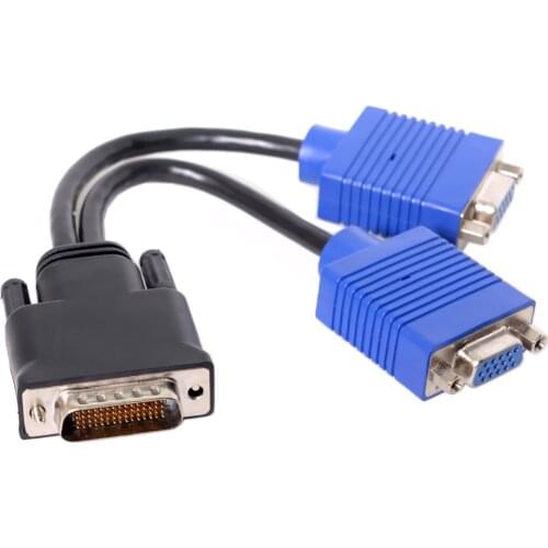DMS-59pin Male to Dual 15Pin VGA RGB Female Splitter Extension Cable for PC Graphics Card