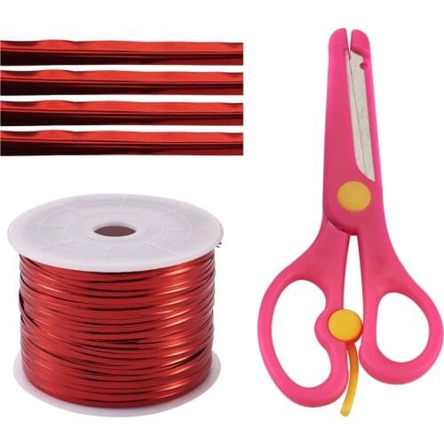 1Set 100yards Multicolor Plastic Wire Twist Ties for Bags Packaging Gift Wrapping Sealing Twist Tie with Plastic Scissors