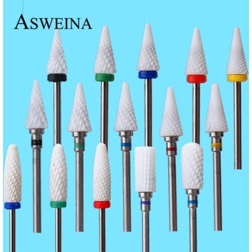 1pc Milling Cutters Ceramic Nail Drill Bit Electric Manicure Rotary Bits For Pedicure Machine Burr Nail Art Tools Accessories